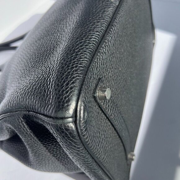 Authentic Hermes Birkin 35 Black Togo Leather Handbag With Palladium Hardware - Picture 4 of 16
